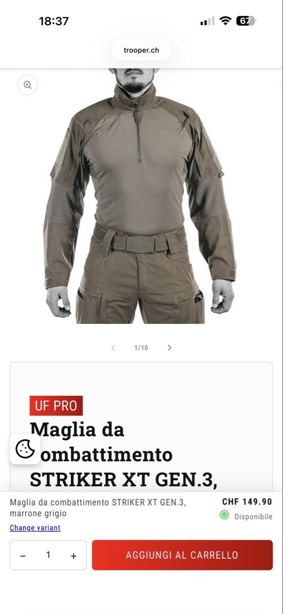 Leibchen & Hosen: Maglia combattimento UF PRO STRIKER XT GEN.3 marrone – Neu (gemäss Beschreibung) aus Sonvico von Harley1365