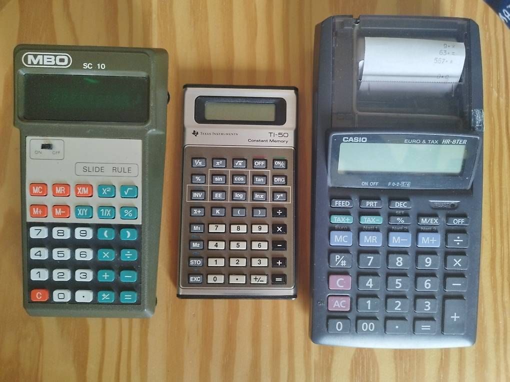 Casio Calcolatrici tascabili: Calculatrices anciennes 70 80 – Usato da Vallorbe venduto da Leonidas1337