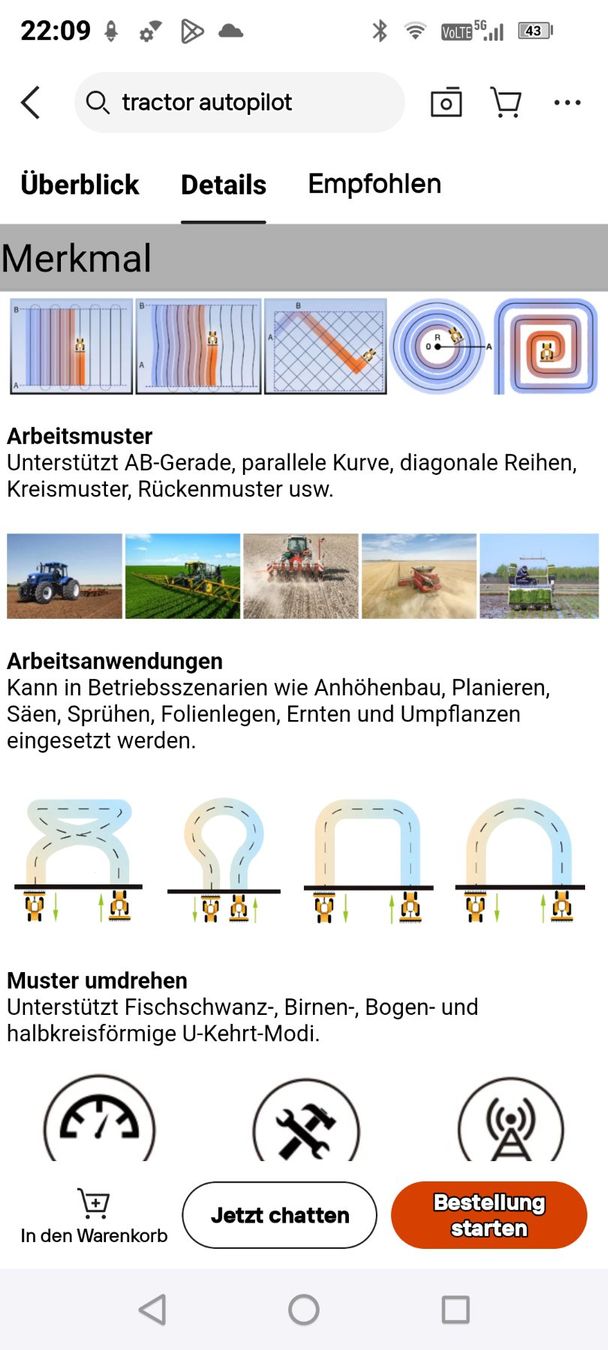 Trattori: Lenksystem mit RTk Wisdom Beidou lezte Chance es zu testen – Nuovo (secondo la descrizione) da Solothurn venduto da Lapi 4