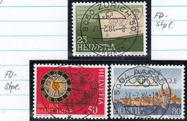 705-707 Vollstempel aus täglichem Gebrauch, teilweise FD