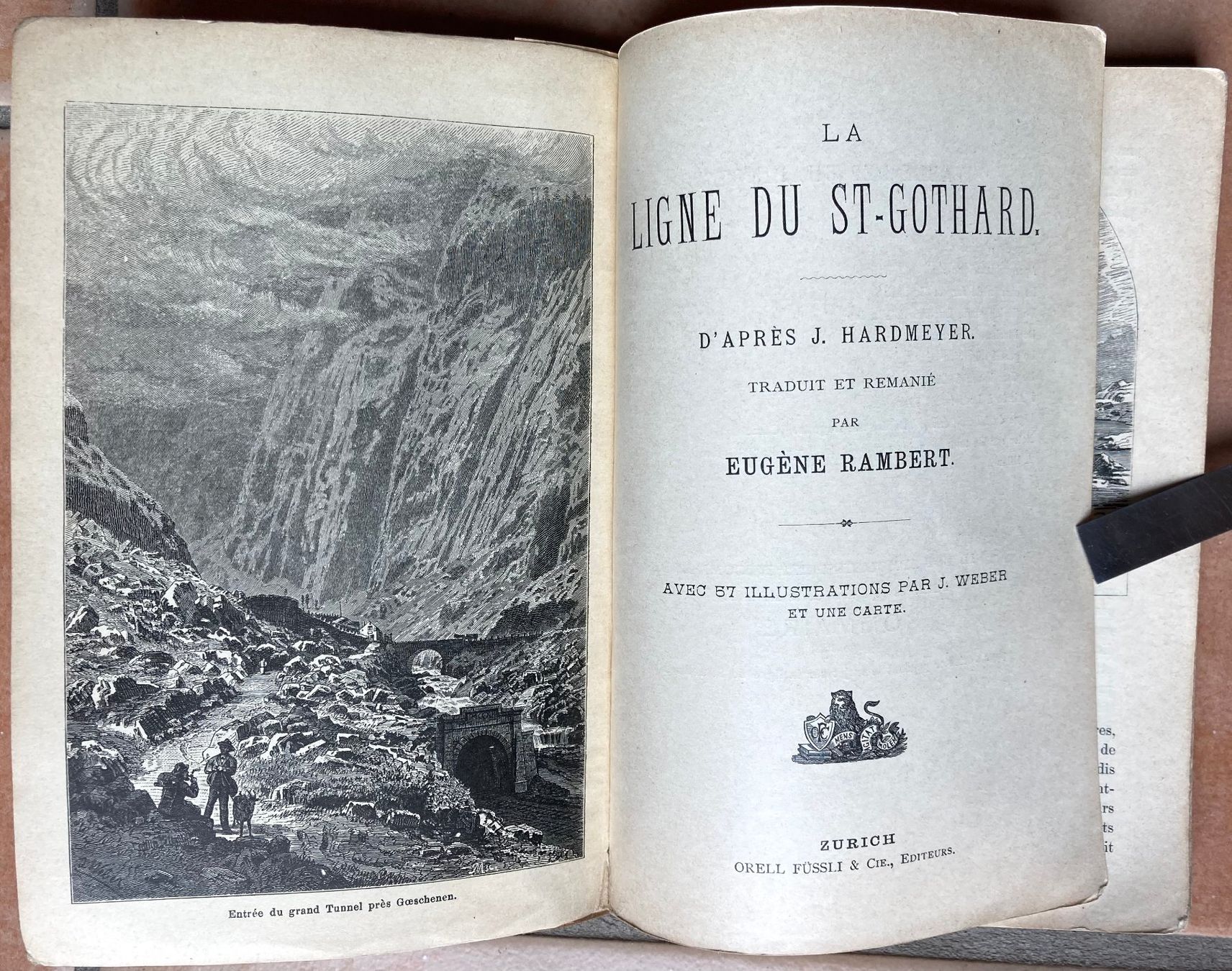 Libri: La ligne du St-Gothard - J. Hardmeyer vers 1885 – Usato da Versoix venduto da Decapod 1