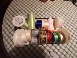 16 Geschenkbänder, Deko Seidenbänder