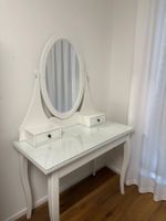 HEMNES Schminktisch mit Spiegel, weiß, 100x50 cm von IKEA