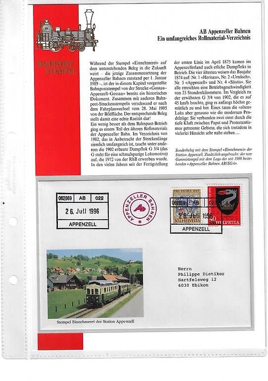 Tutti i francobolli: Timbres postes Cachets postaux chemins de fer suisses – Usato da Genolier venduto da wal_6cwl 3