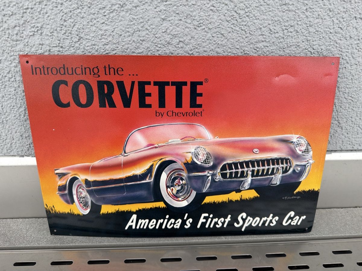 Chevrolet Insegne: Schönes Blechschild - Chevrolet Corvette – Usato da Wolfwil venduto da Rolex1