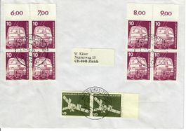 Brief mit 10 Marken, Deutschland - Zürich