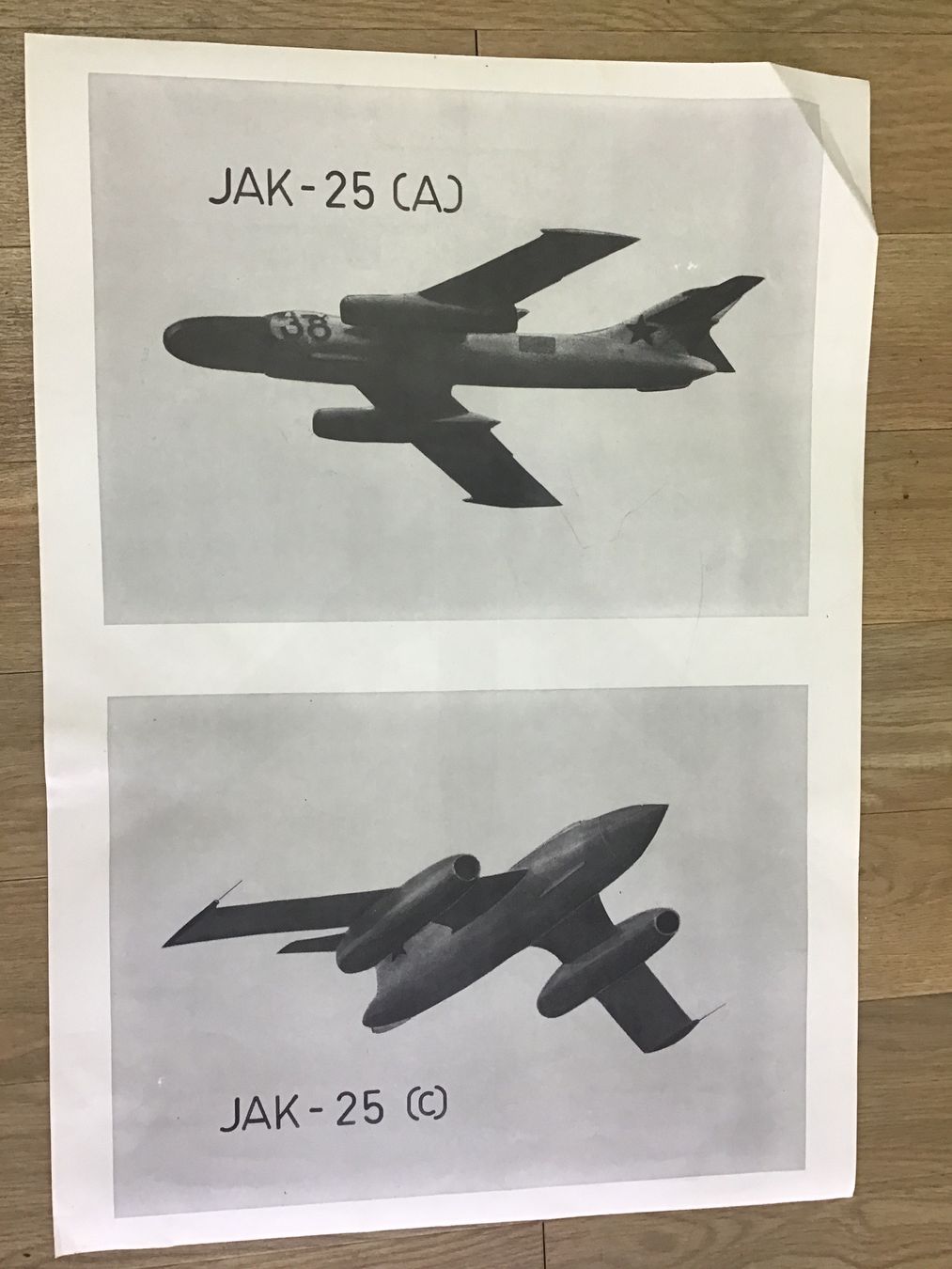 Foto & Immagini: Original Jak-25 Flashlight Flugzeug Plan, selten! – Usato da Männedorf venduto da Modell-Spezialisten