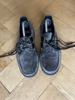 Booster Schuhe dunkelgrau Samt Grösse 5 (38) 