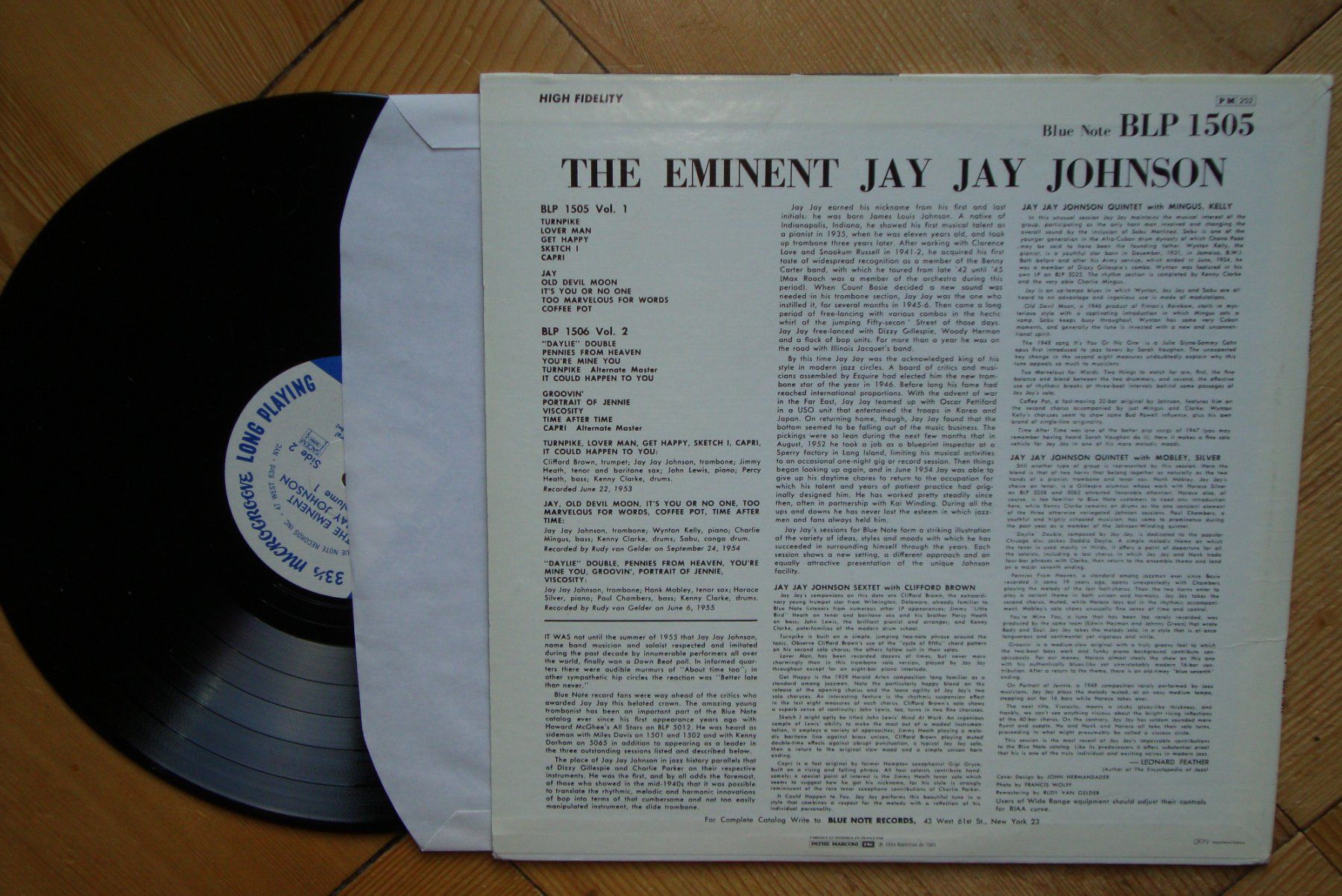 Dischi in vinile: Jay Jay Johnson - The Eminent - Blue Note Réedition 1983 – Usato da Bern venduto da Uli_10_11 1