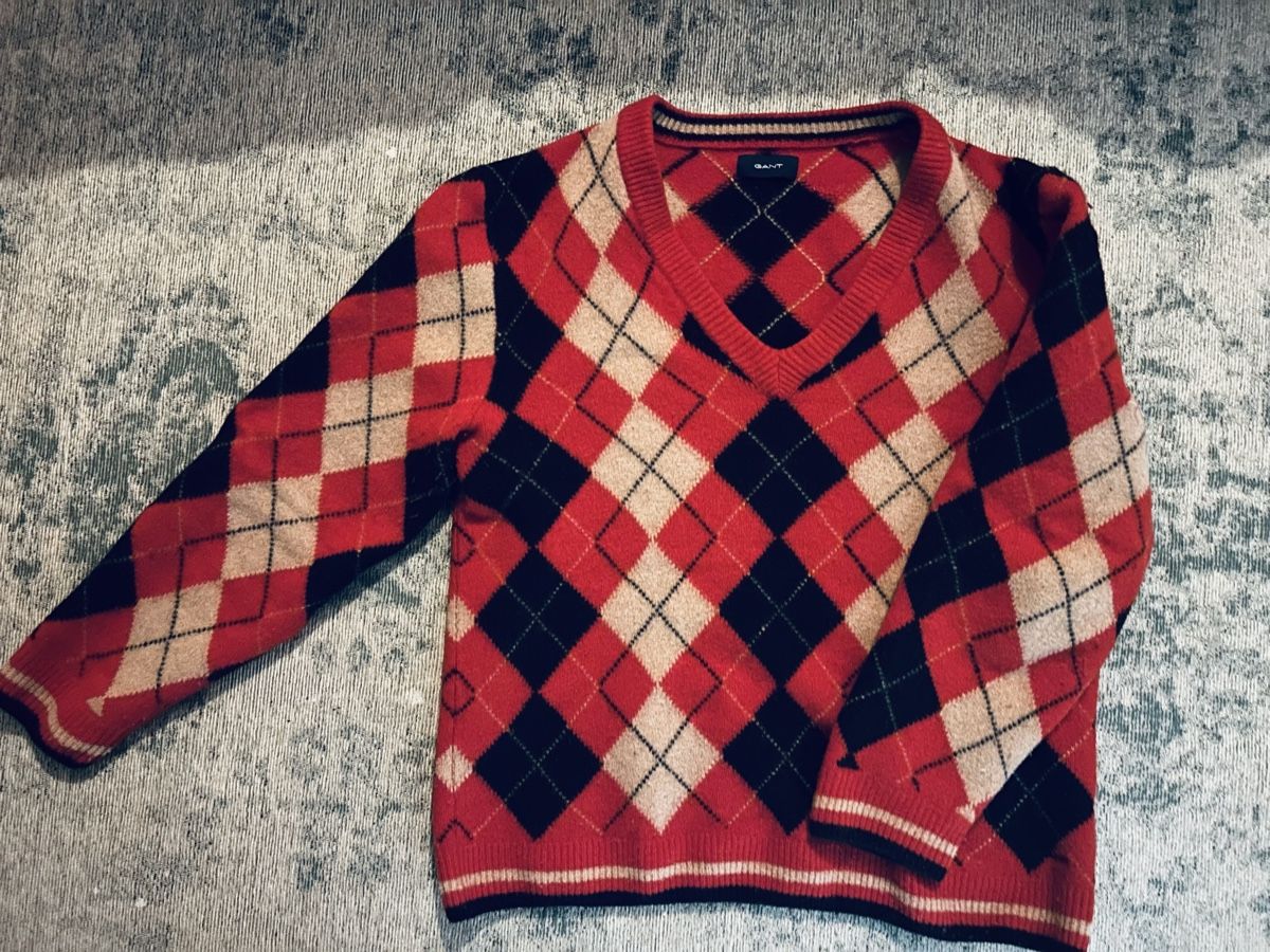 Gant Maglioni & Felpe: GANT Strickpullover Argyle Rot/Schwarz, Grösse M, Top Zustan – Usato da Bülach venduto da Snip4u 3