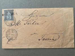 1878 Zunr. 30 Brief im Ortsrayon via Paspels - Tamins