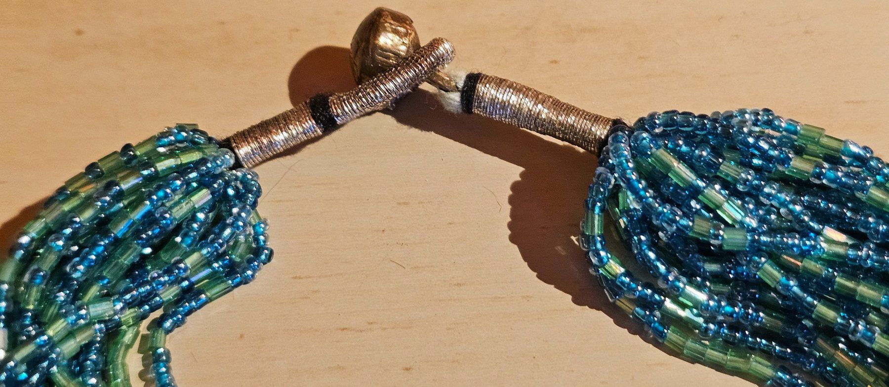 Catenine: Collier - verre turquoise et vert. – Nuovo (secondo la descrizione) da Gryon venduto da dra_qxh2 2