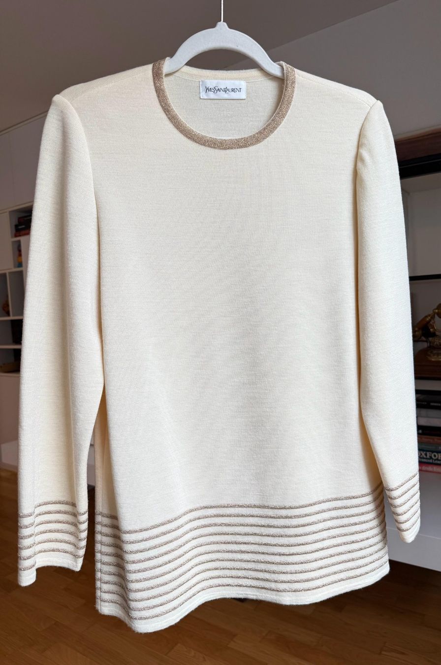 Saint Laurent Camicette: Saint Laurent Pullover Bluse M-38  100% Wolle Vintage – Usato da Winterthur venduto da tim_cl8x