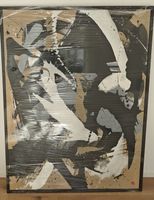 Abstract wall art black beige frame like new