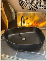Keramik waschbecken matt schwarz
