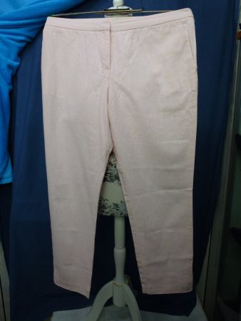 LANDS END LEINEN HOSE PUDERROSA GR 40 SOMMERHOSE NEU