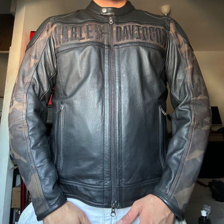 Veste cuir Harley Davidson homme camouflage taille S/ M