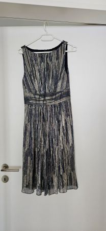 Kleid, festlich, Grösse S, gold/blau/mehrfarbig