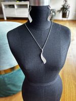 Silber Halskette mit Anhänger und Ohrringe