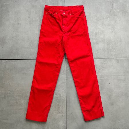 1980s Wallees Red Corduroy Vintage Made In Belgium Pants