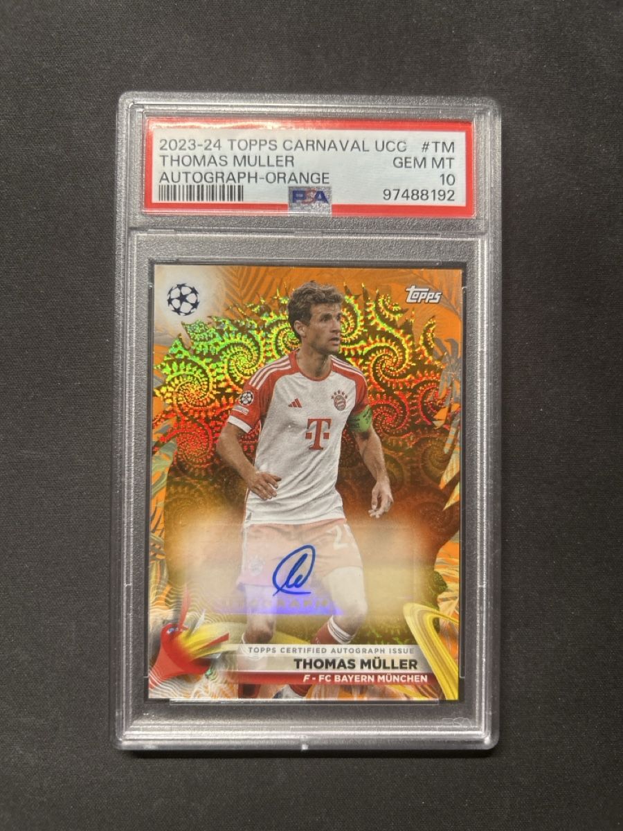 Topps Cartes à collectionner: Topps Carnaval Thomas Müller /25 Orange Auto PSA 10  – D'occasion à Greppen par hcv_cc2r