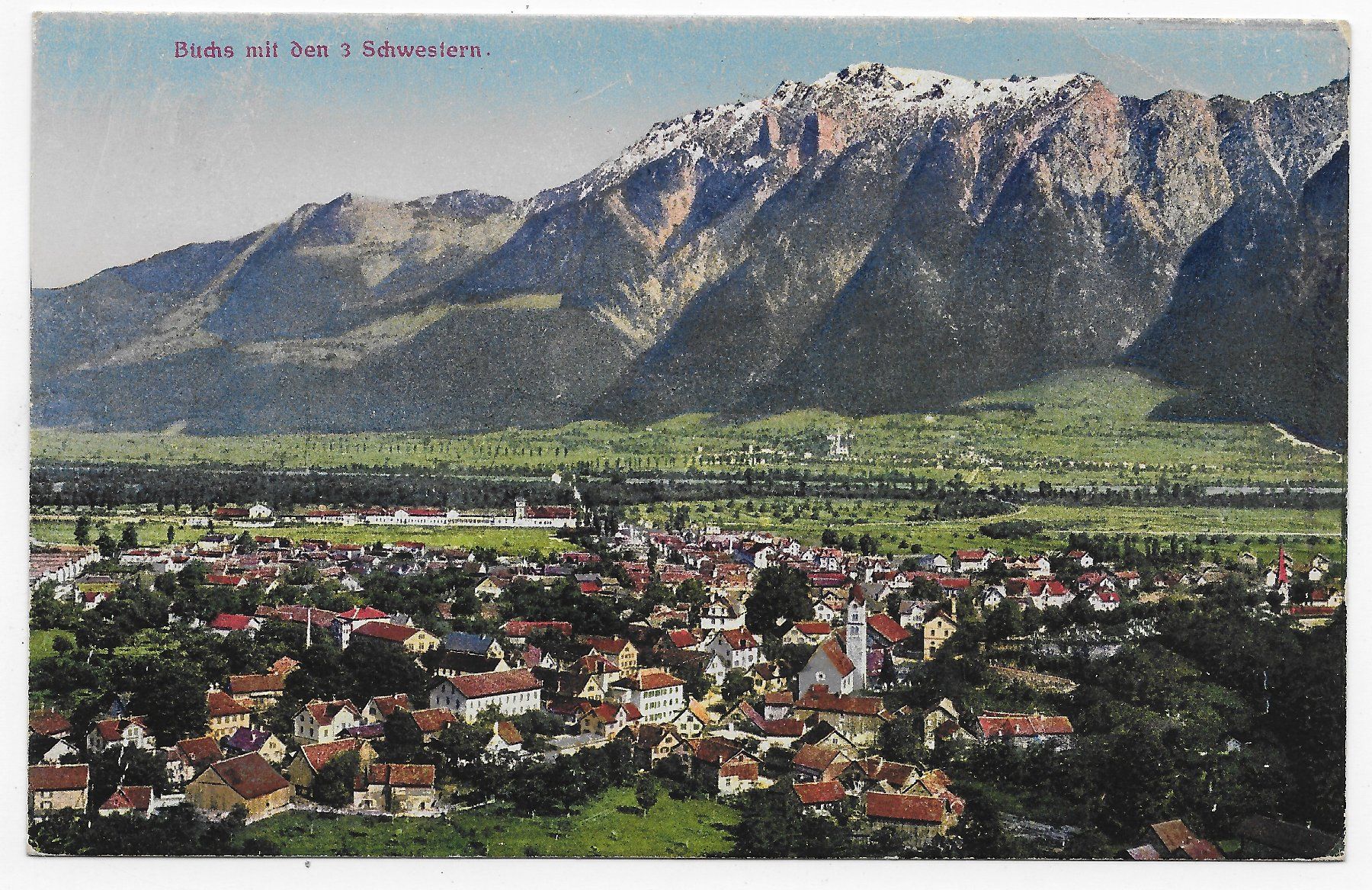 Cartoline postali: Buchs mit den 3 Schwestern um 1922 – Nuovo (secondo la descrizione) da Hefenhofen venduto da Richsalz
