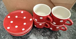 Rössler Heidi 4 Espresso-Tassen mit Untertasse