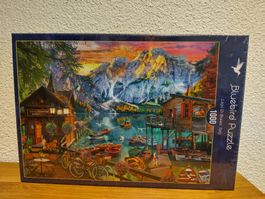 1000er Puzzle, Bluebird, Lago di Braies, Italien