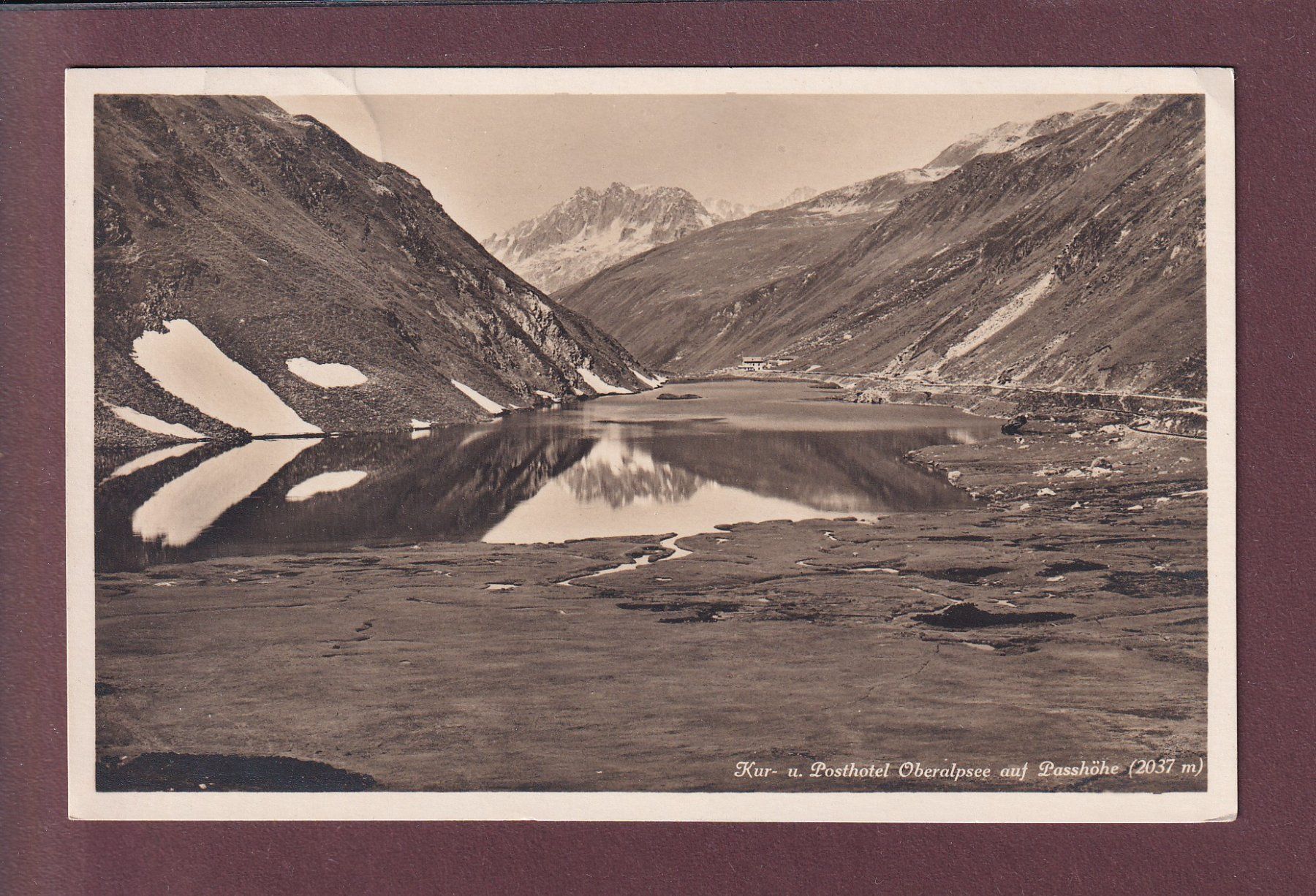 Cartoline postali: OBERALPSEE - Passhöhe - 1927 – Usato da Pully venduto da nicecards