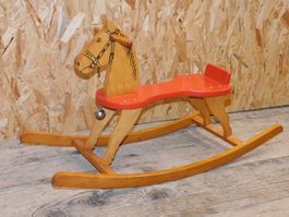 Schaukelpferd altes Holz Schaukelpferd