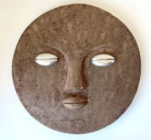 Vintage Modernist Moon Face sculpture