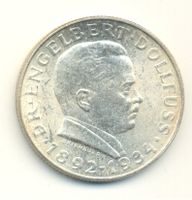 Österreich 2 Schilling 1934 Dollfuss Silber fast unz.