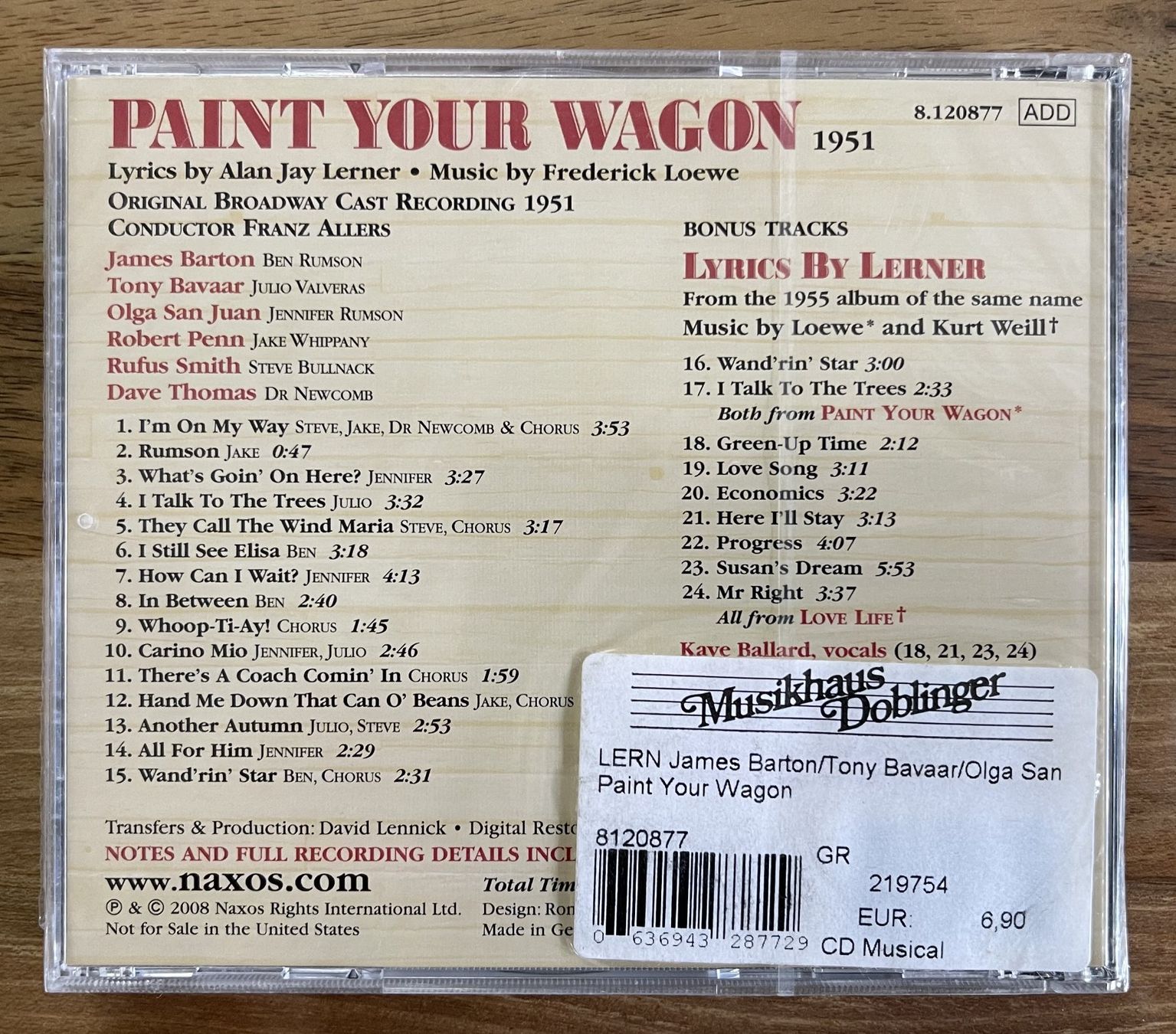 CD: Paint Your Wagon – Nuovo e nell'imballaggio originale da Oftringen venduto da Vucki 1
