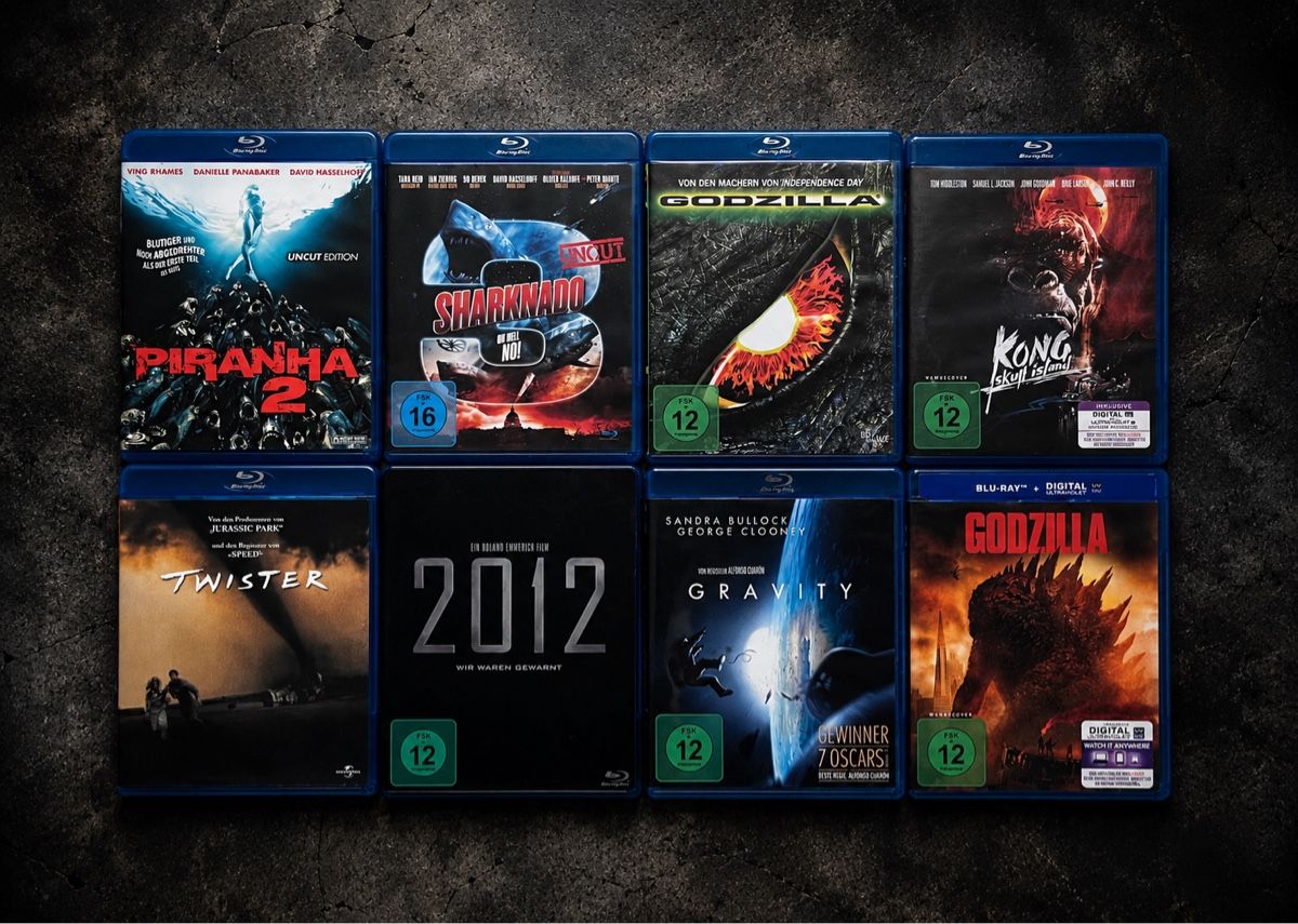 Tous les DVDs: Blu-ray Sammlung mit 2012 Steelbook | Godzilla | Kong | etc – Neuf (Voir description) à St. Gallen par Starlord77