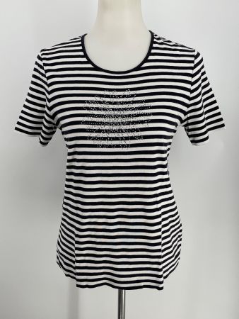 Gestreiftes Shirt Gr. 38/40 von Gerry Weber, mit Strass