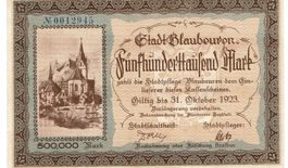 Blaubeuren 500000 Mark 31.10.1923 VZ+-VZ++