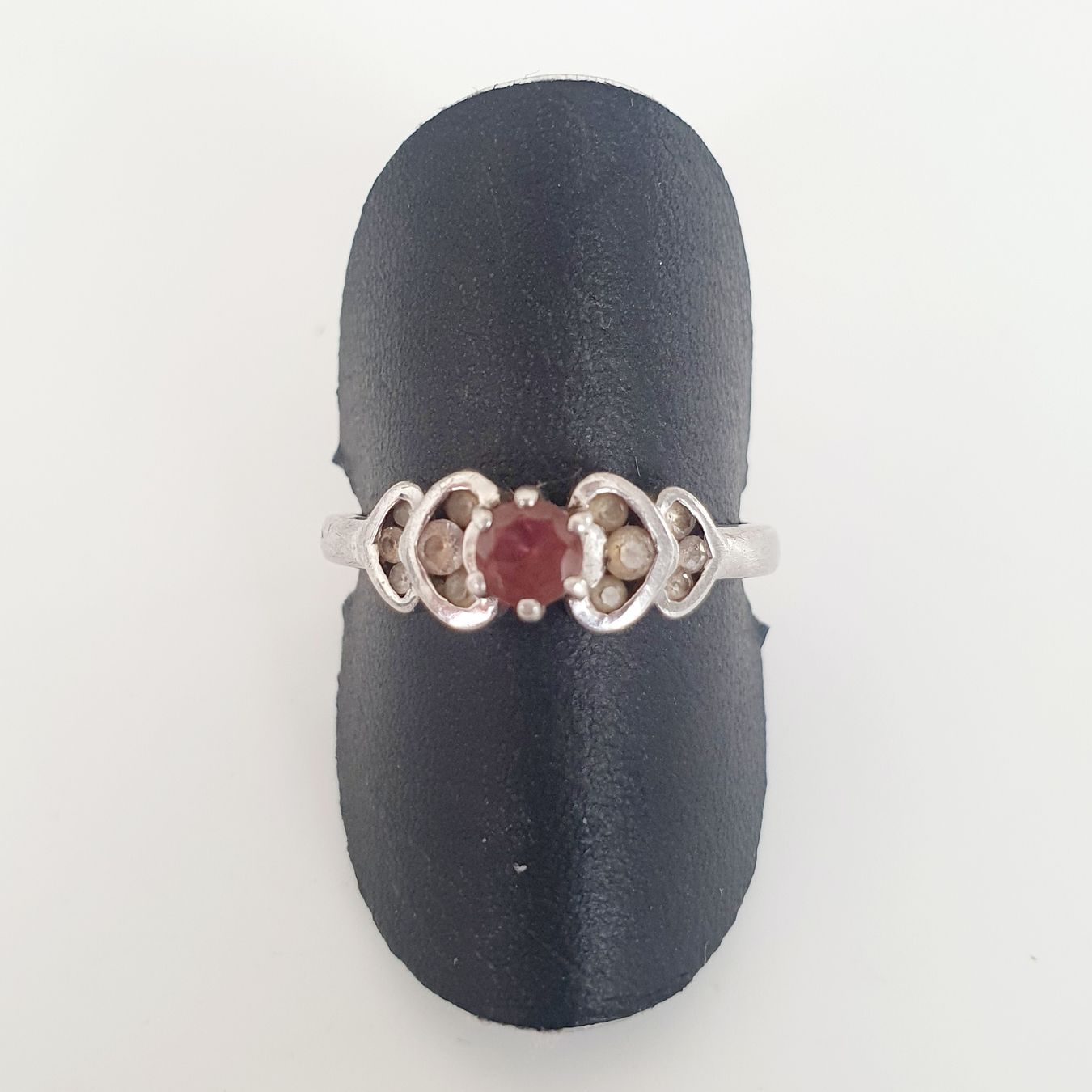 Anelli: Silberring 925 mit pinkem Stein, Grösse 17.4 mm, – Usato da Kreuzlingen venduto da Wunderkiste123 1