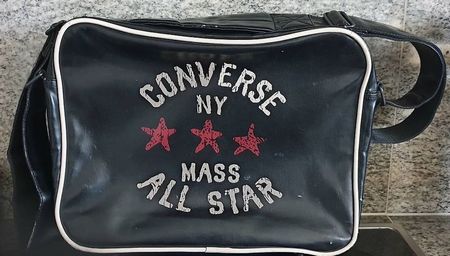 Vintage Converse Umhängetasche, schwarz