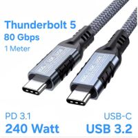 Thunderbolt 5 80Gbps / 240W PD3.1 / USB 3.2 / 16K / 1 Meter