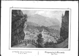 Thusis Lithographie von Weibel Comtesse 1838