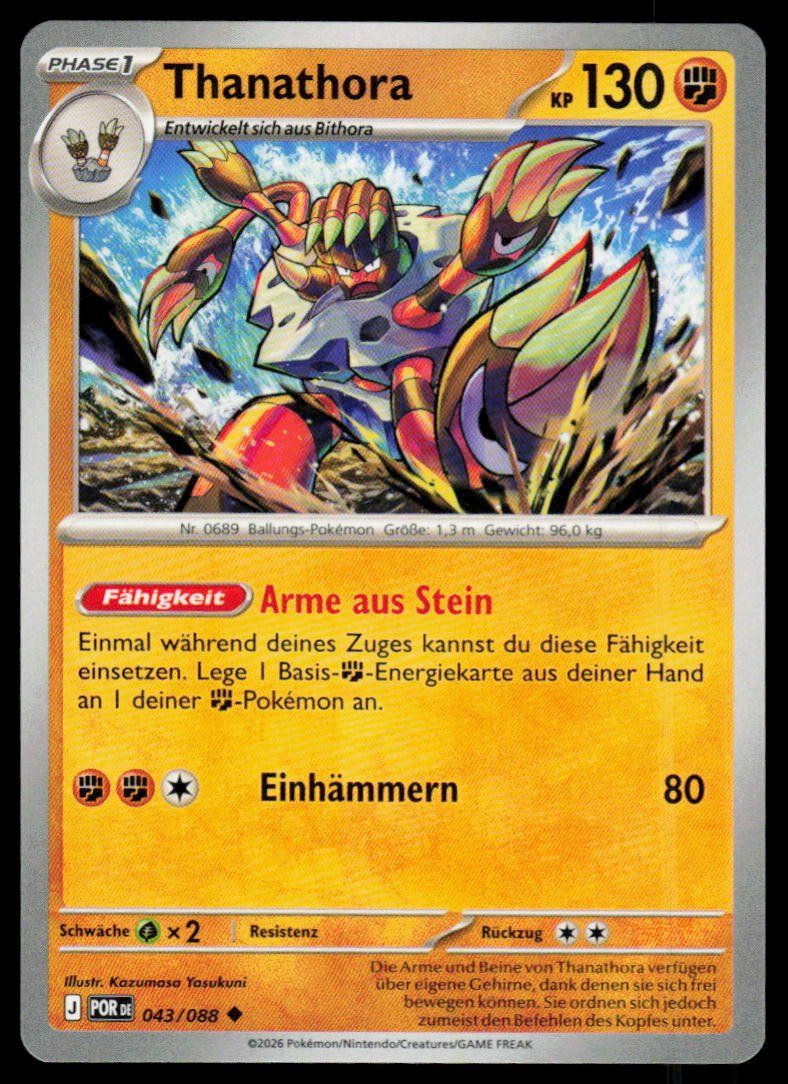 Pokémon Sammelbilder & Trading cards: Pokemon Thanathora 043/088 – Gebraucht aus Herisau von Pokemon2025