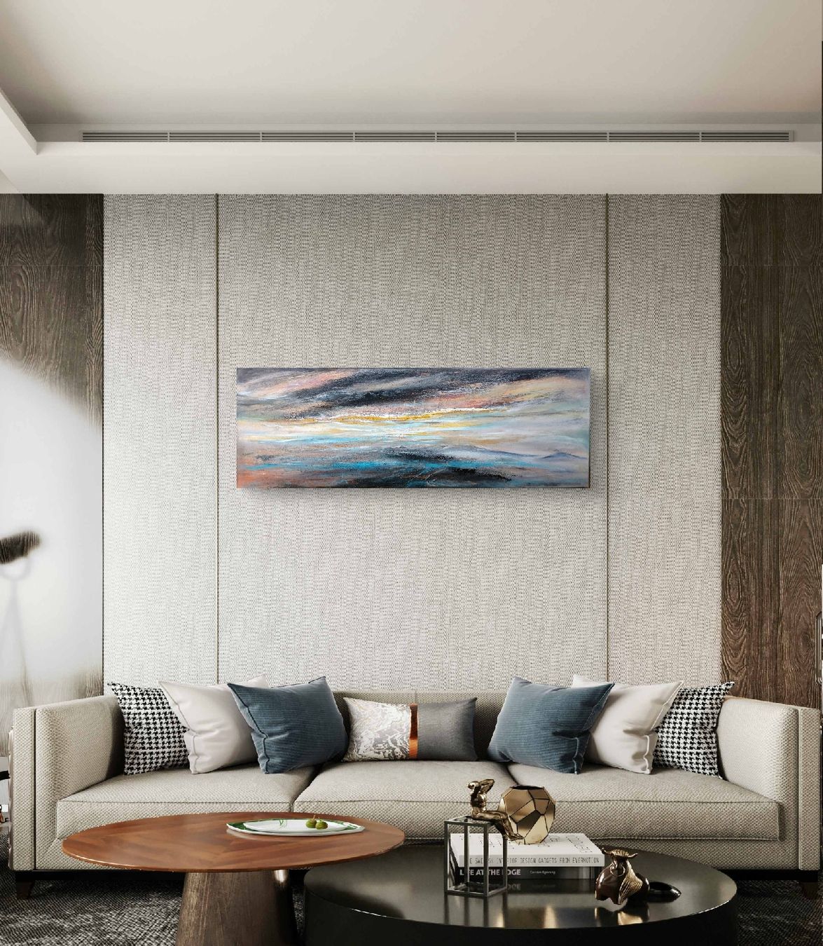 Dipinti: Abstraktes Acrylbild, Landschaft, 120x40cm – Nuovo e nell'imballaggio originale da Beinwil am See venduto da Superchance 6