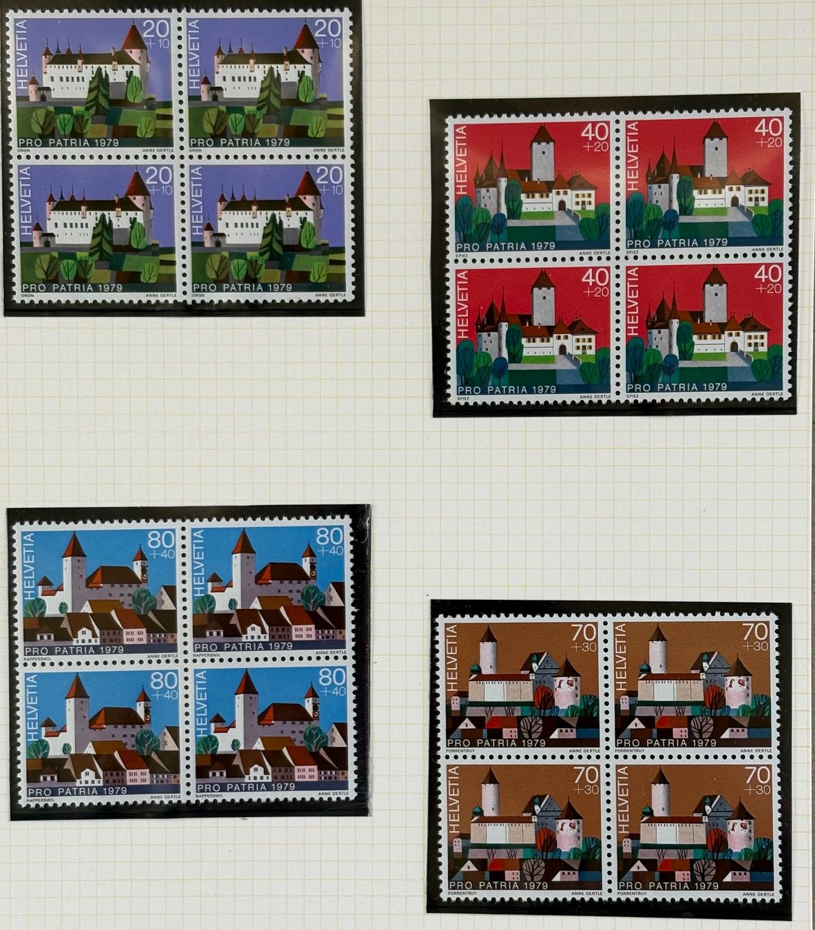 Tutti i francobolli: LOT4 ER BLOCKS BRIEFMARKEN SCHWEIZ NEU – Nuovo (secondo la descrizione) da Ostermundigen venduto da Heavenmaus75
