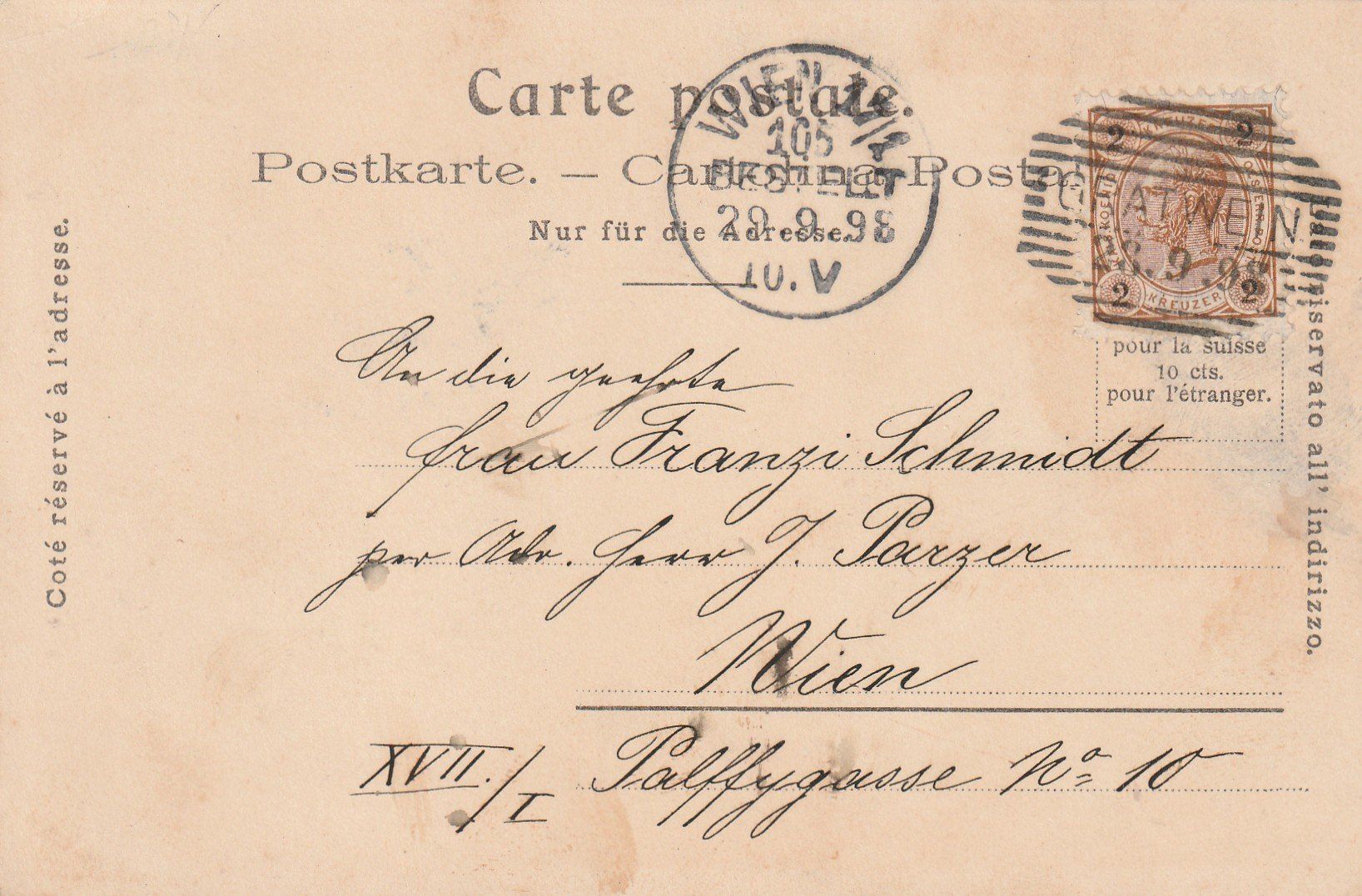 Cartoline postali: Chur mit Werbung Cacao Suchard – Usato da Rorschacherberg venduto da fratovi2 1
