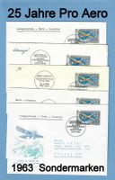 1963 Briefe mit Sondermarken 25 Jahre ProAero Gedenkpostflug