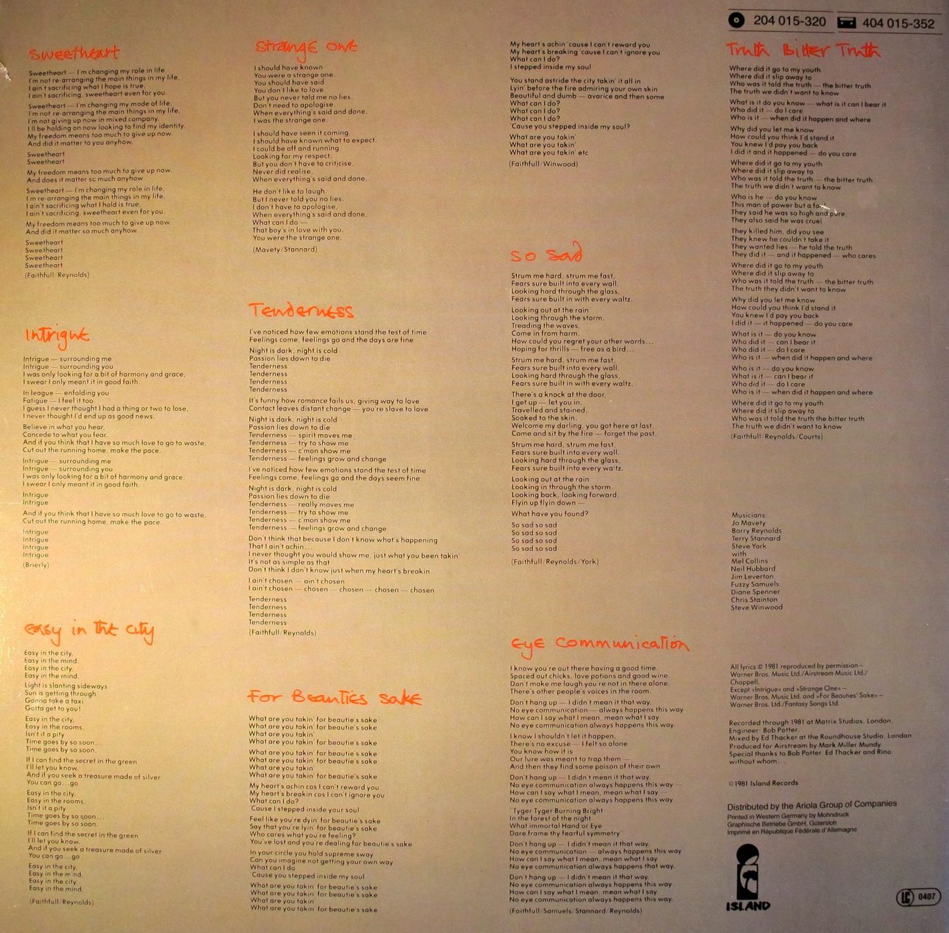 Dischi in vinile: Marianne Faithfull - Dangerous Acquantances – Usato da Bern venduto da hippoism 1