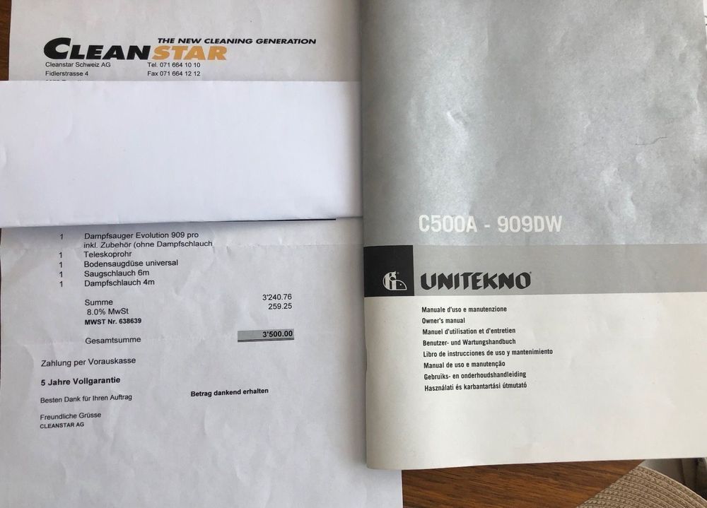 Dampfreiniger: Unitekno Dampfreiniger CleanSTAR Evolution 909 Pro. – Gebraucht aus Horn von Resvi 5