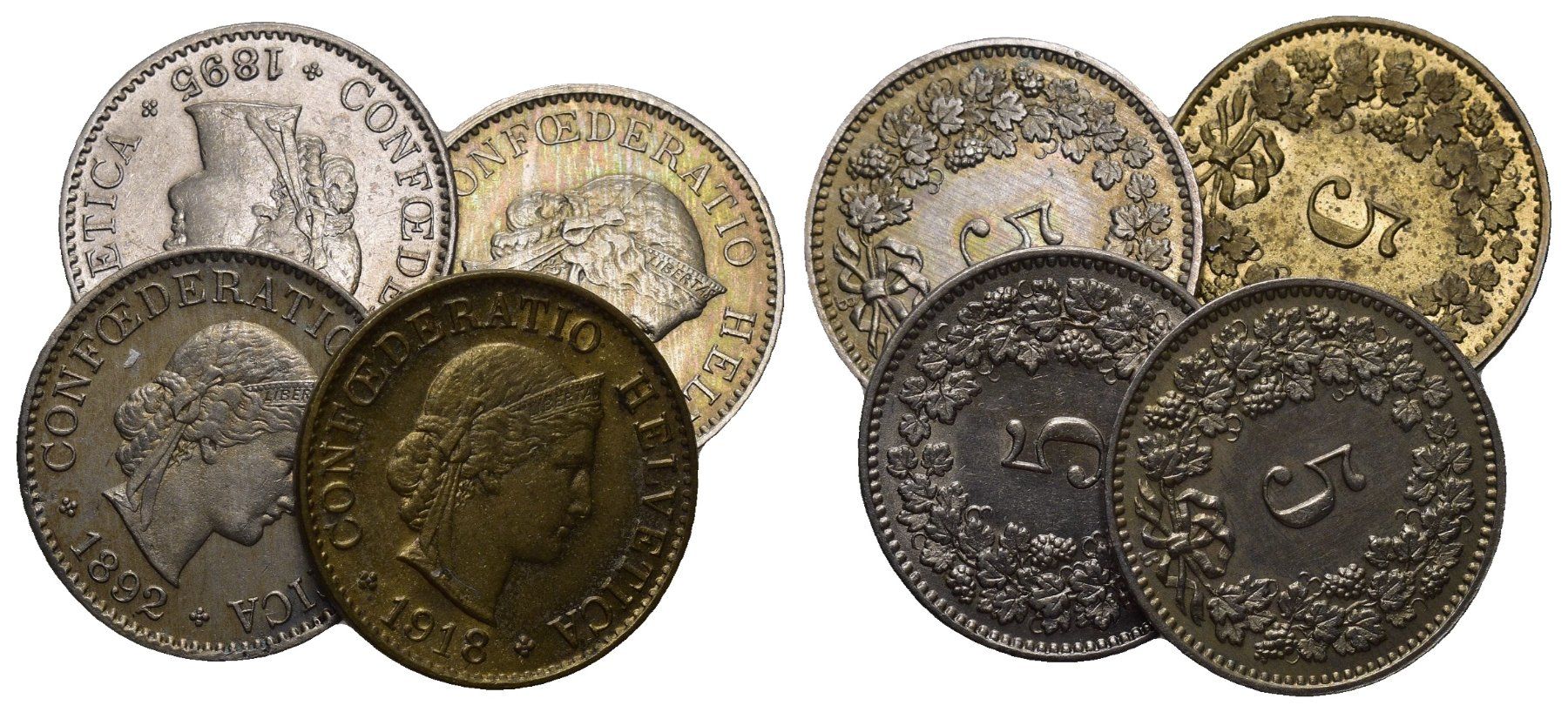 Tutti le monete: Schweiz 5 Rappen Lot – Usato da Bern venduto da numismatictops