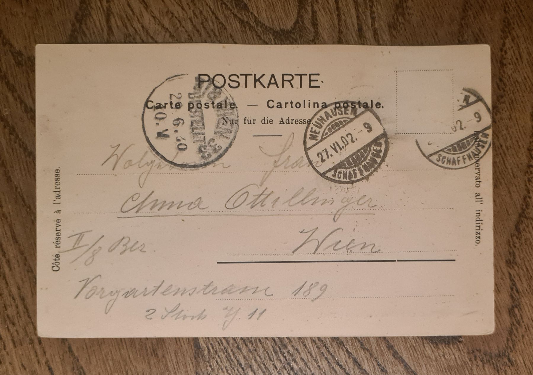 Cartoline postali: Gruss vom Rheinfall 1902 – Usato da Ebikon venduto da Donar50 1
