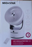 Air Circulator Fan 360° mit Fernbedienung, Top Zu...